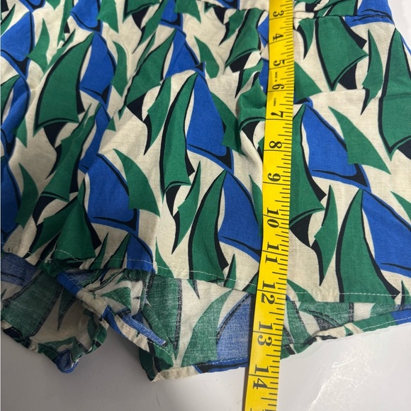 Zara High Waist Blue and Green Shorts Sz XS - Picture 8 of 12